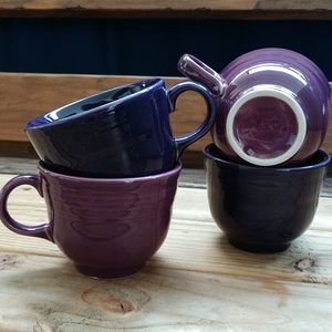 Fiestaware mulberry & plum coffee cups